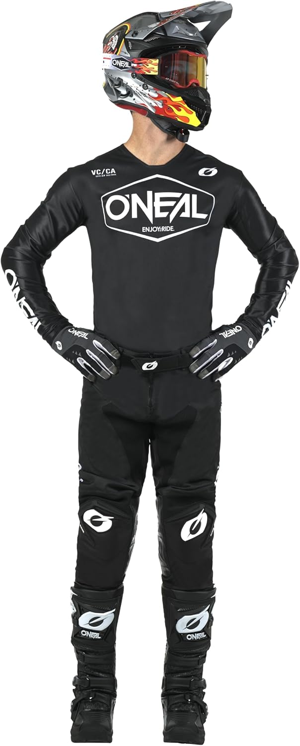Detalle de O'NEAL Mayhem Hexx Adult Jersey (Black/White, Medium) for Mountain Bike or Motocross Riding