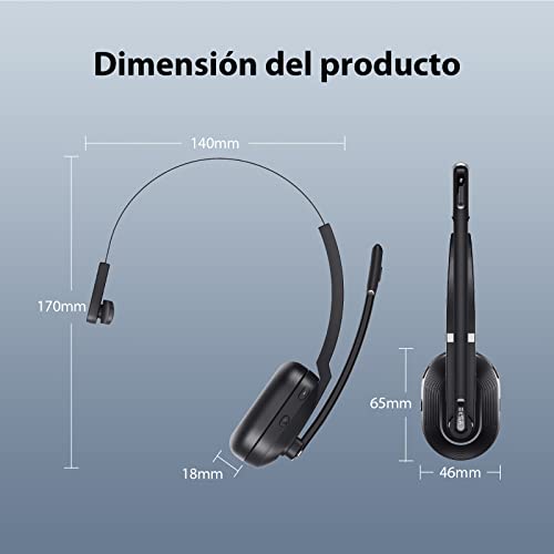 Thumbnail 8 de EKSA H5 auriculares BT para PC con micrófono, dongle USB y cancelación de ruido