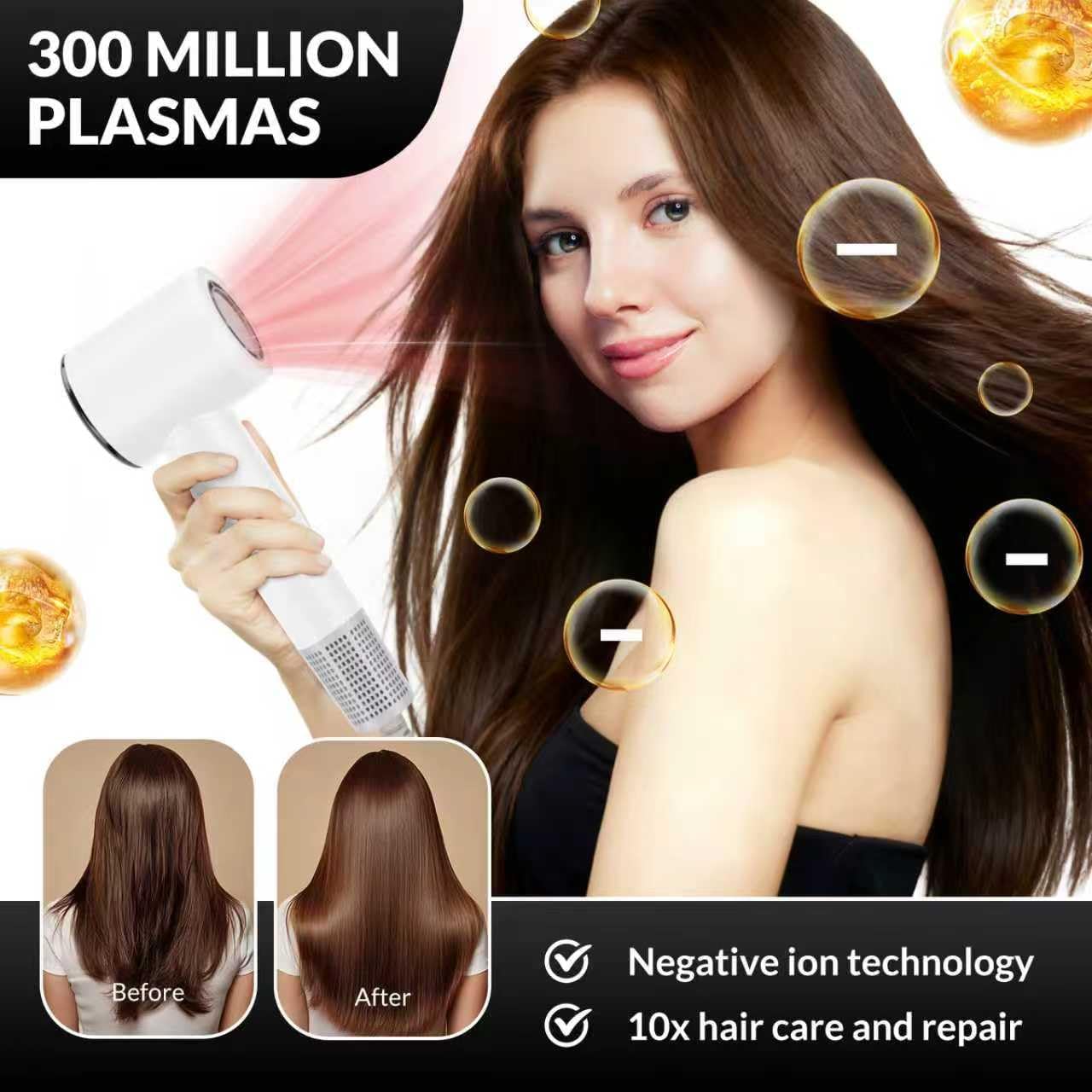 Thumbnail 2 de Ionic Travel Hair Dryer with Diffuser, Digital Temperature Display & 110,000 RPM Motor