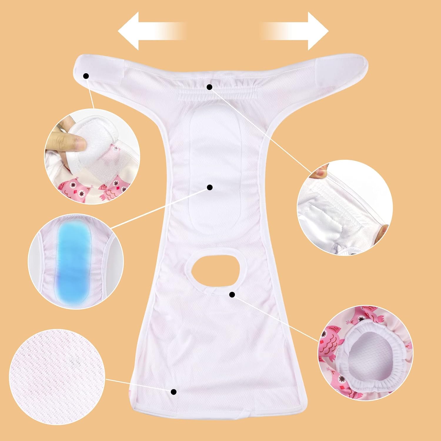 Thumbnail 1 de Medo L reusable dog nappies 50–60 cm for females