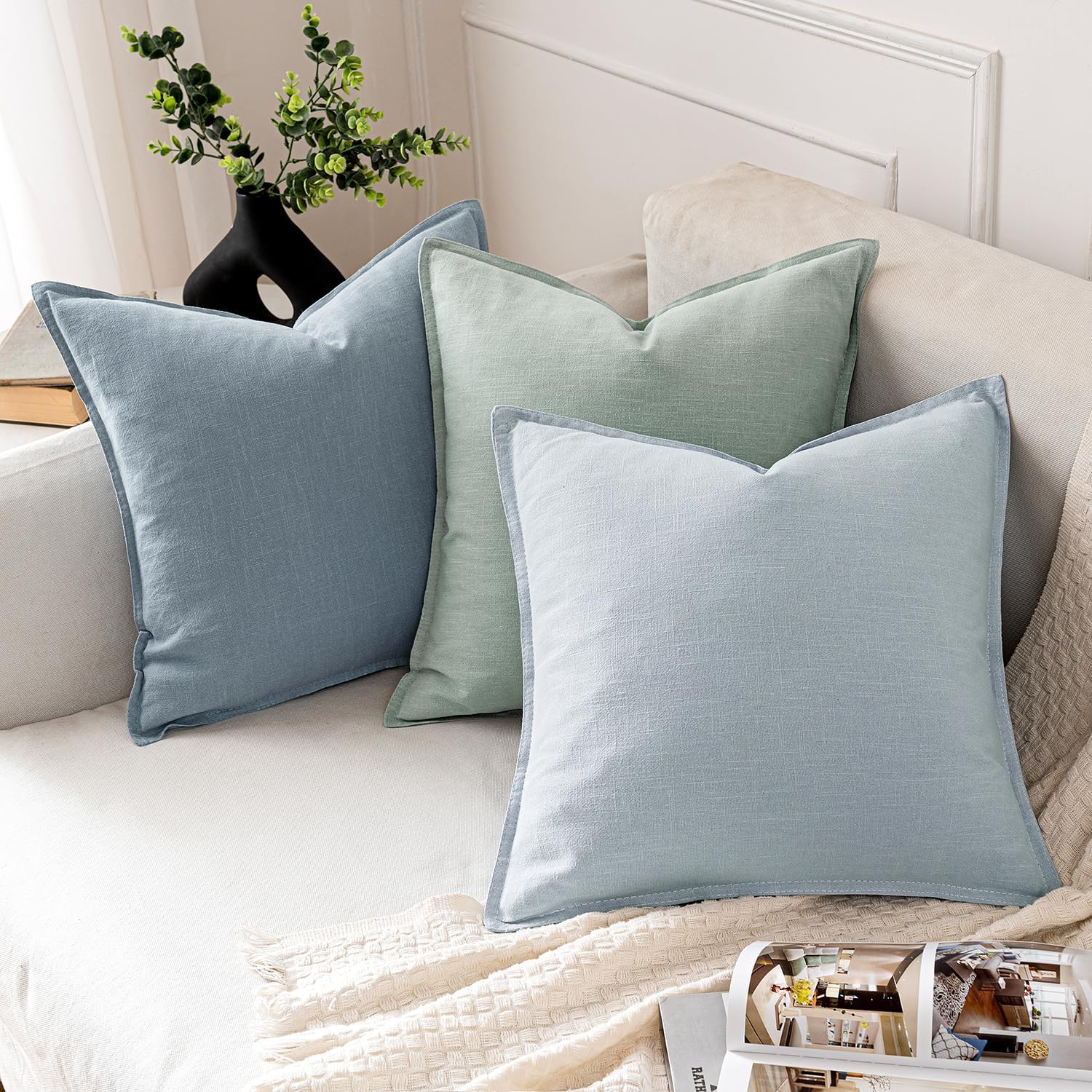 Detalle de MIULEE Decorative Pillow Covers 18x18 Inch
