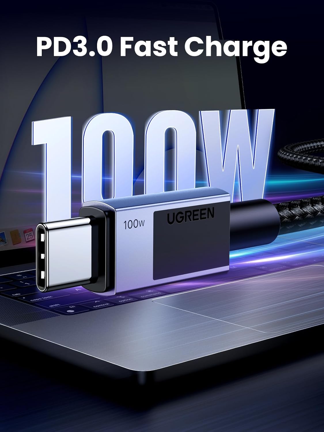 Detalle 2 de UGREEN USB C to USB C 100W cable, 2m