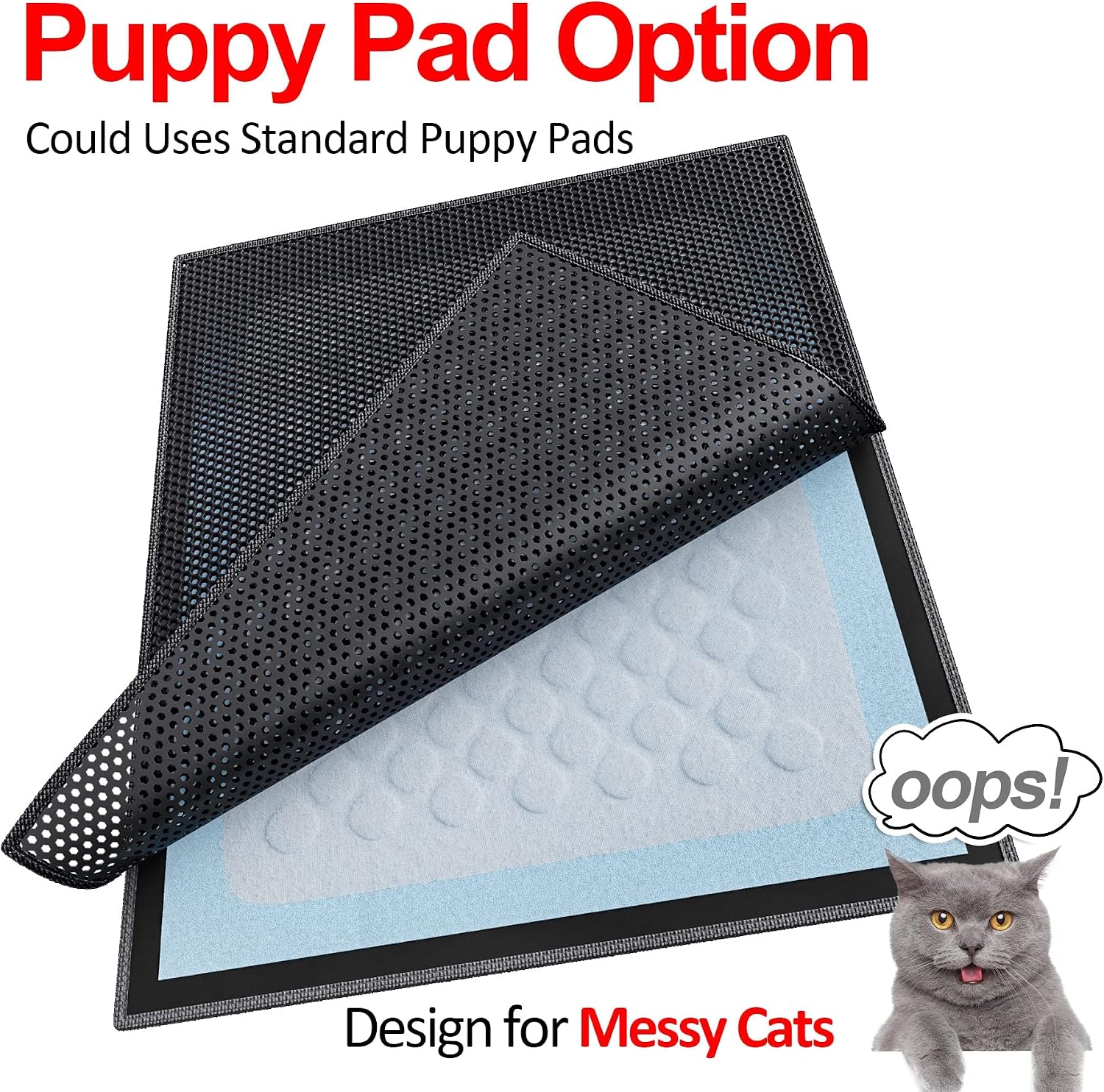 Detalle de Waretary Cat Litter Mat, 36" x 30