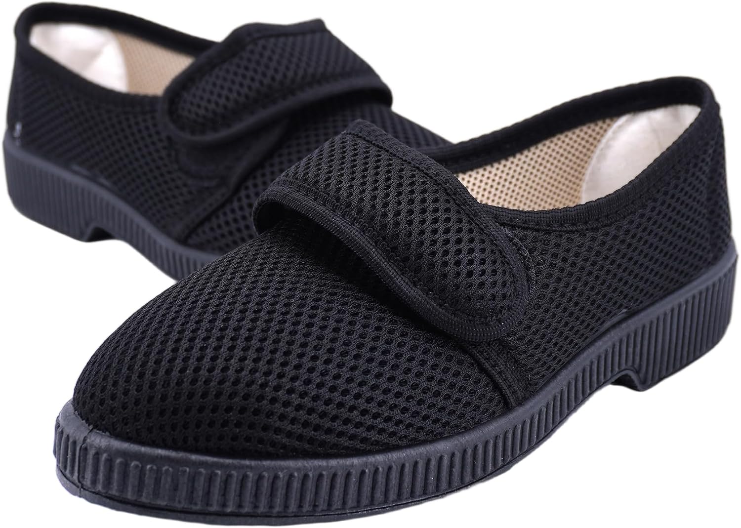 Detalle de JOMIX Pantofole Anziane con Strappo da Donna – Ciabatte Antiscivolo Morbide e Traspiranti