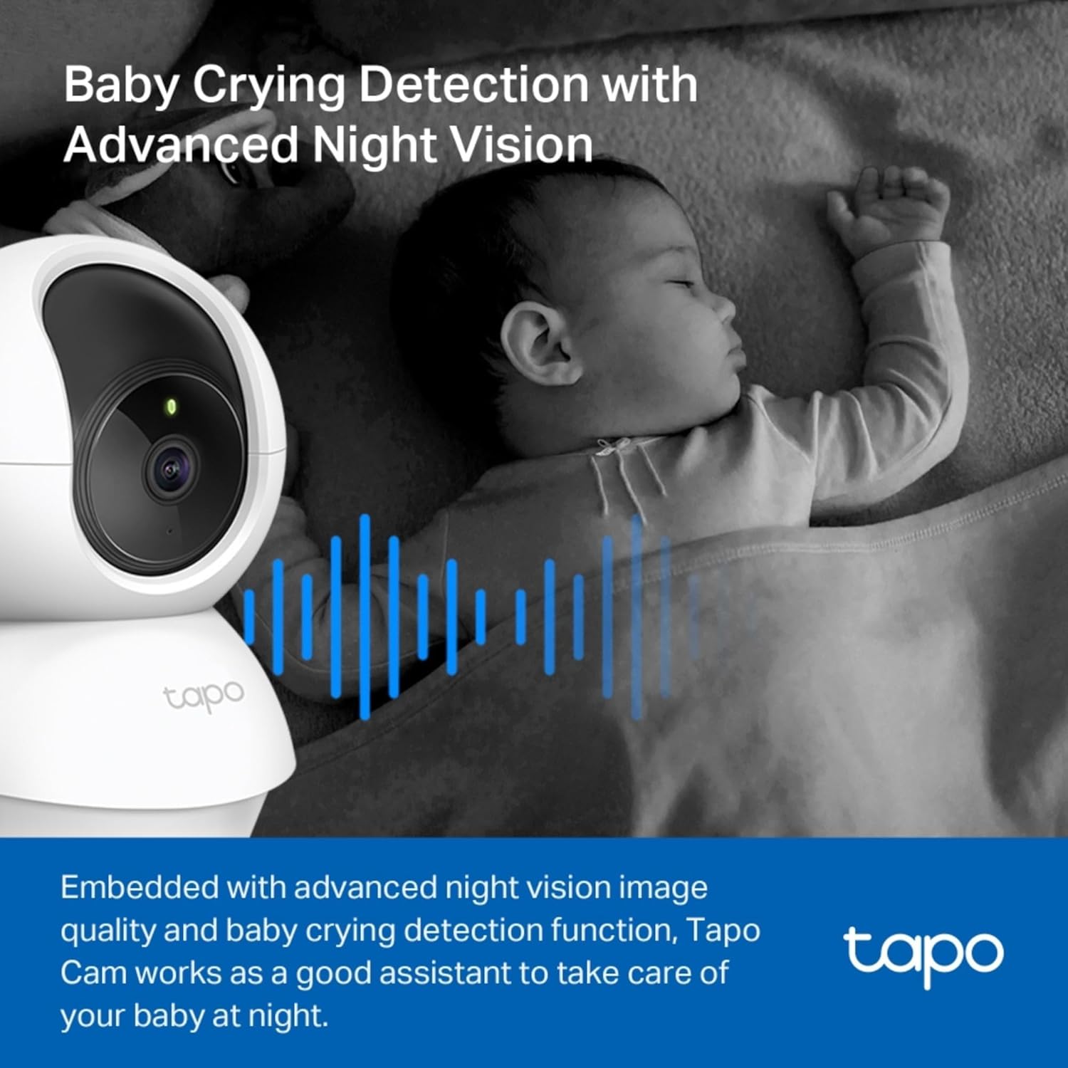Detalle 2 de TP-Link Tapo C200 2-Pack 1080p Pan/Tilt Indoor Camera (C200P2) with Night Vision, Motion Alerts & Two-Way Talk