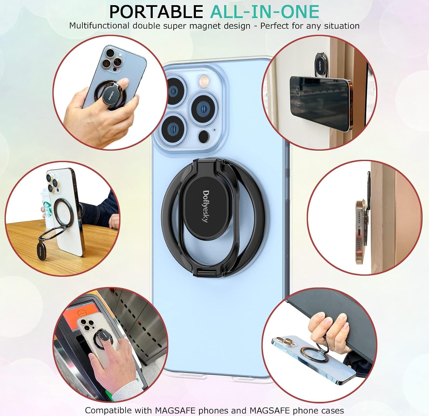 Thumbnail 6 de Doflyesky Magnetic Phone Ring Holder 4.5 lb