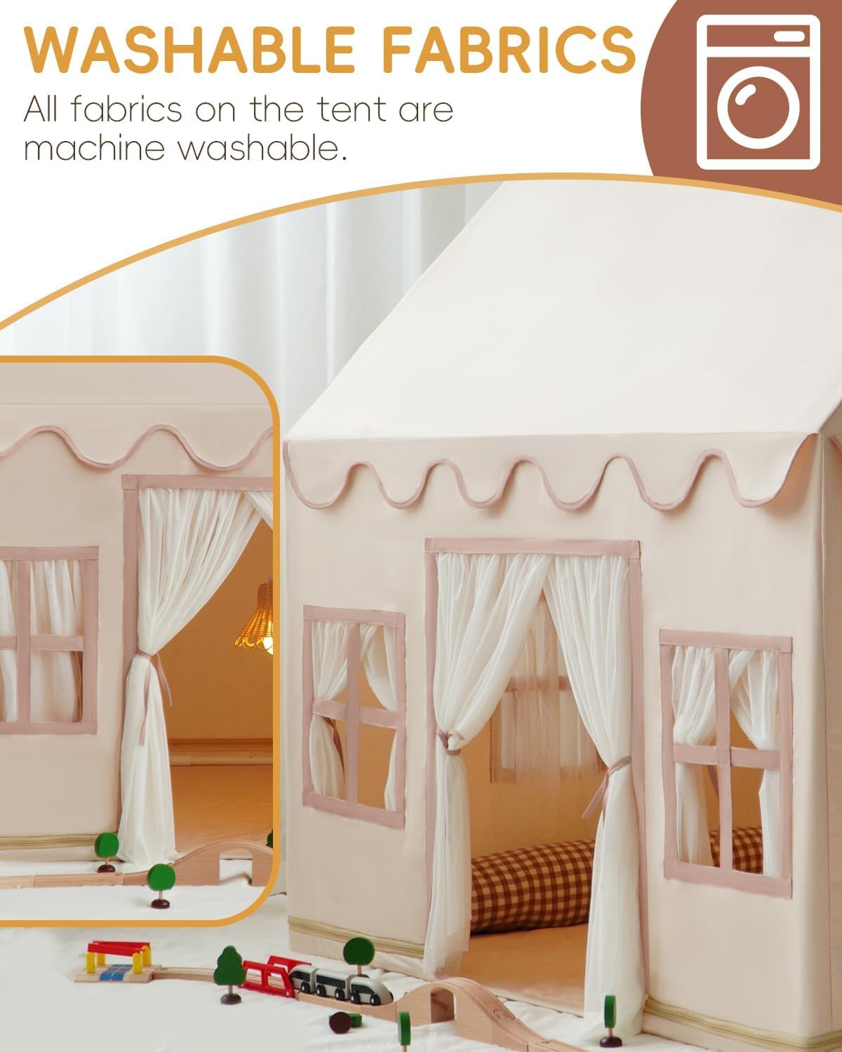 Detalle 2 de Kids tent playhouse 47-inch base fabric