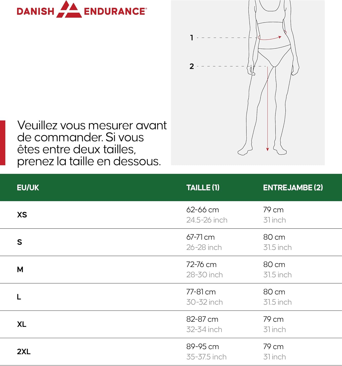 Thumbnail 6 de DANISH ENDURANCE Leggings Femme avec Poches – Stretch Taille Haute