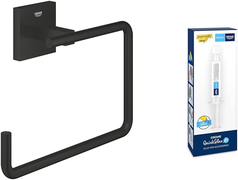 Thumbnail 6 de Anello portasciugamani GROHE Start Cube QuickFix in metallo nero opaco – 409752430