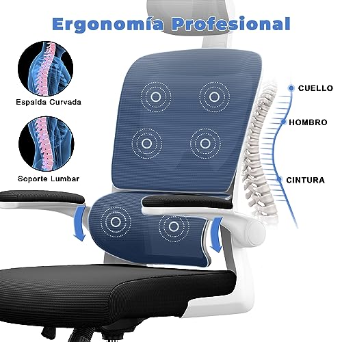 Detalle 2 de naspaluro Silla de Oficina Ergonómica con Reposabrazos