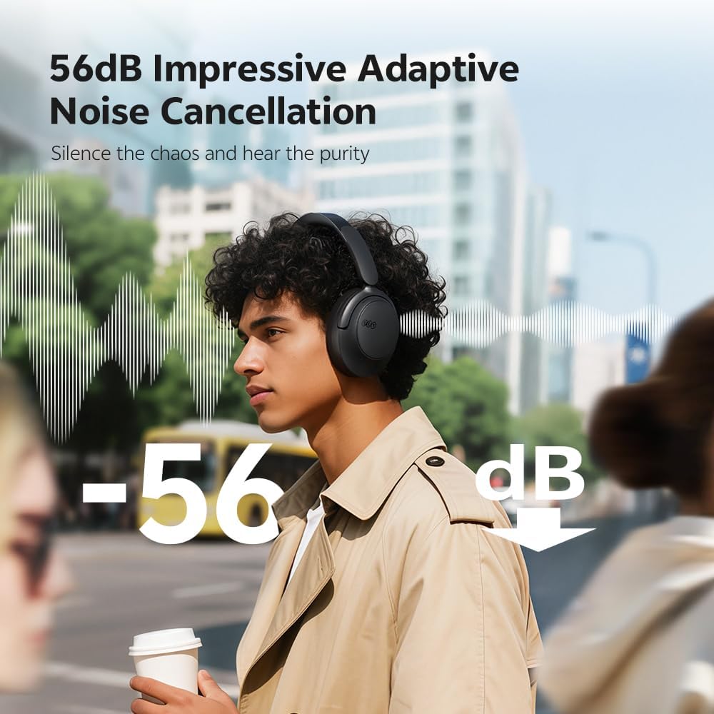 Thumbnail 1 de QCY H3S Cuffie Bluetooth Over-Ear con ANC adattiva fino a -56 dB e autonomia fino a 102 ore