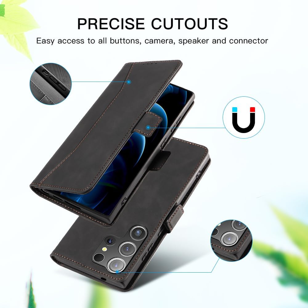Detalle 2 de Leaisan Galaxy S23 Ultra Handyhülle aus Leder