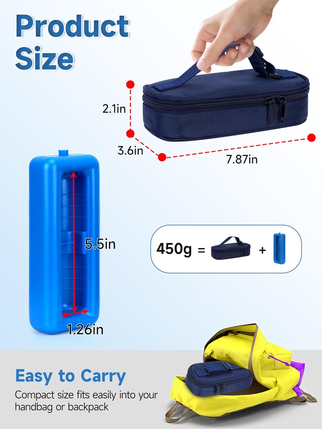Thumbnail 4 de YOUSHARES Insulin Vials Cooler Travel Case
