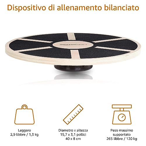 Thumbnail 1 de Amazon Basics Balance board oscillante in legno, Nero