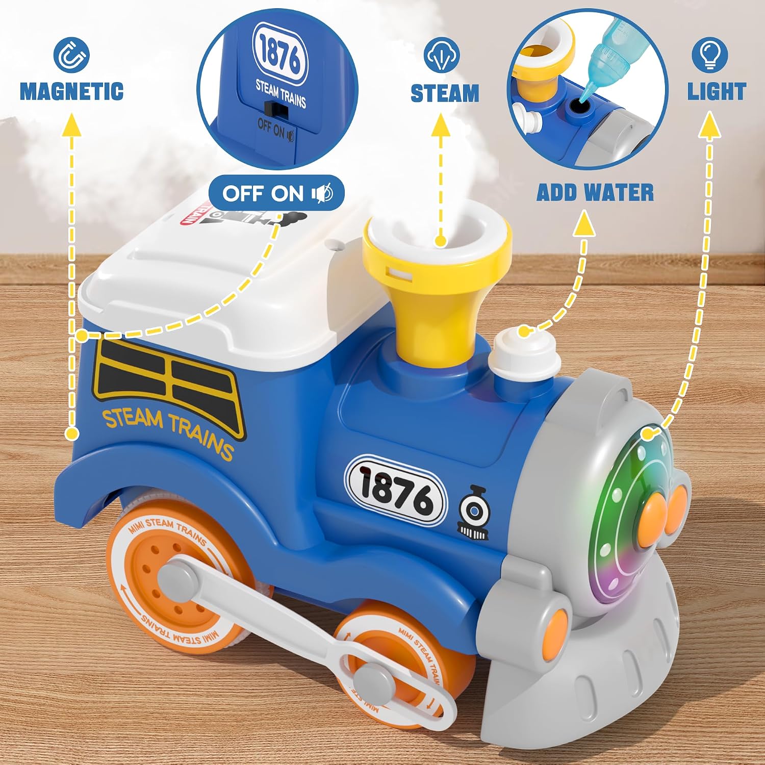 Detalle de MORECOLL Steam Train Set for Toddlers