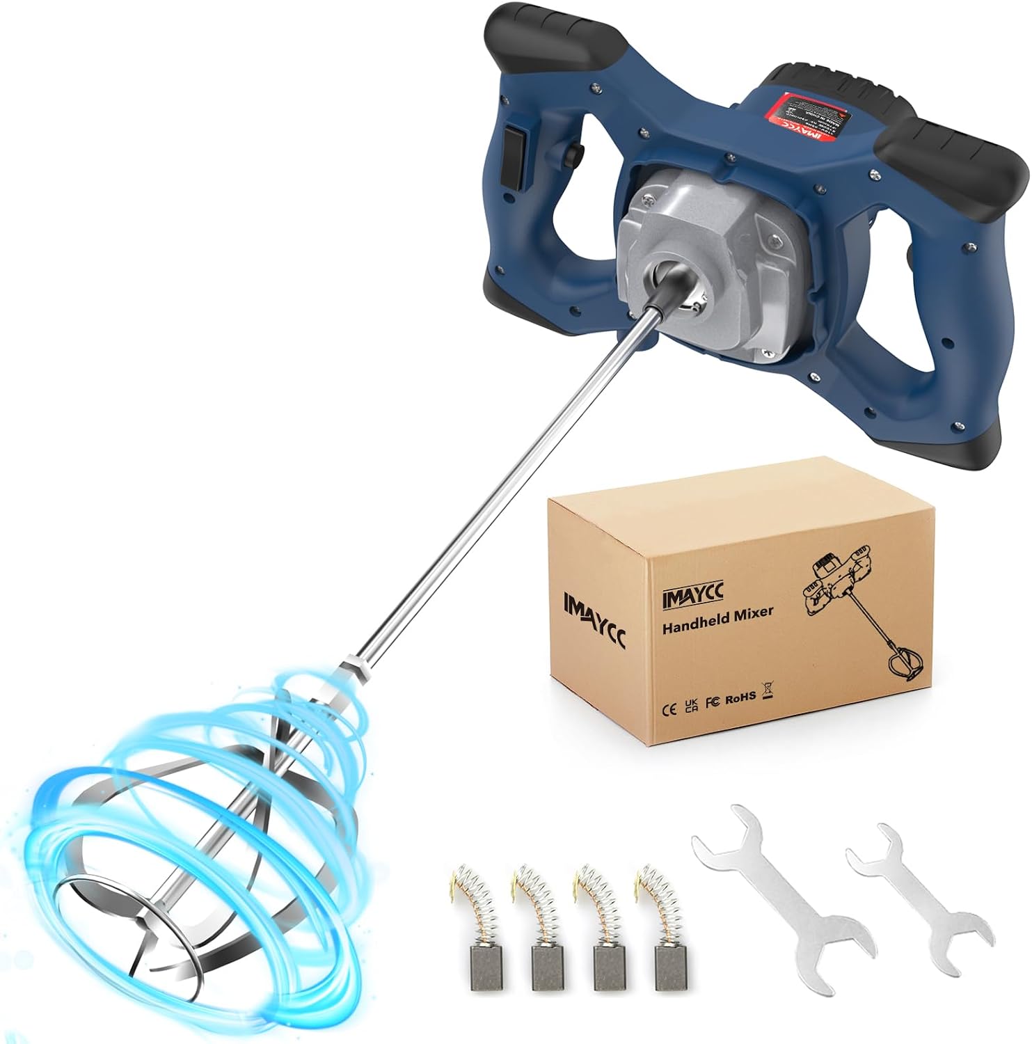 Detalle de IMAYCC IMAYCC-JHDE007E mortelmixer 2100 W met 6 snelheden en koperen motor