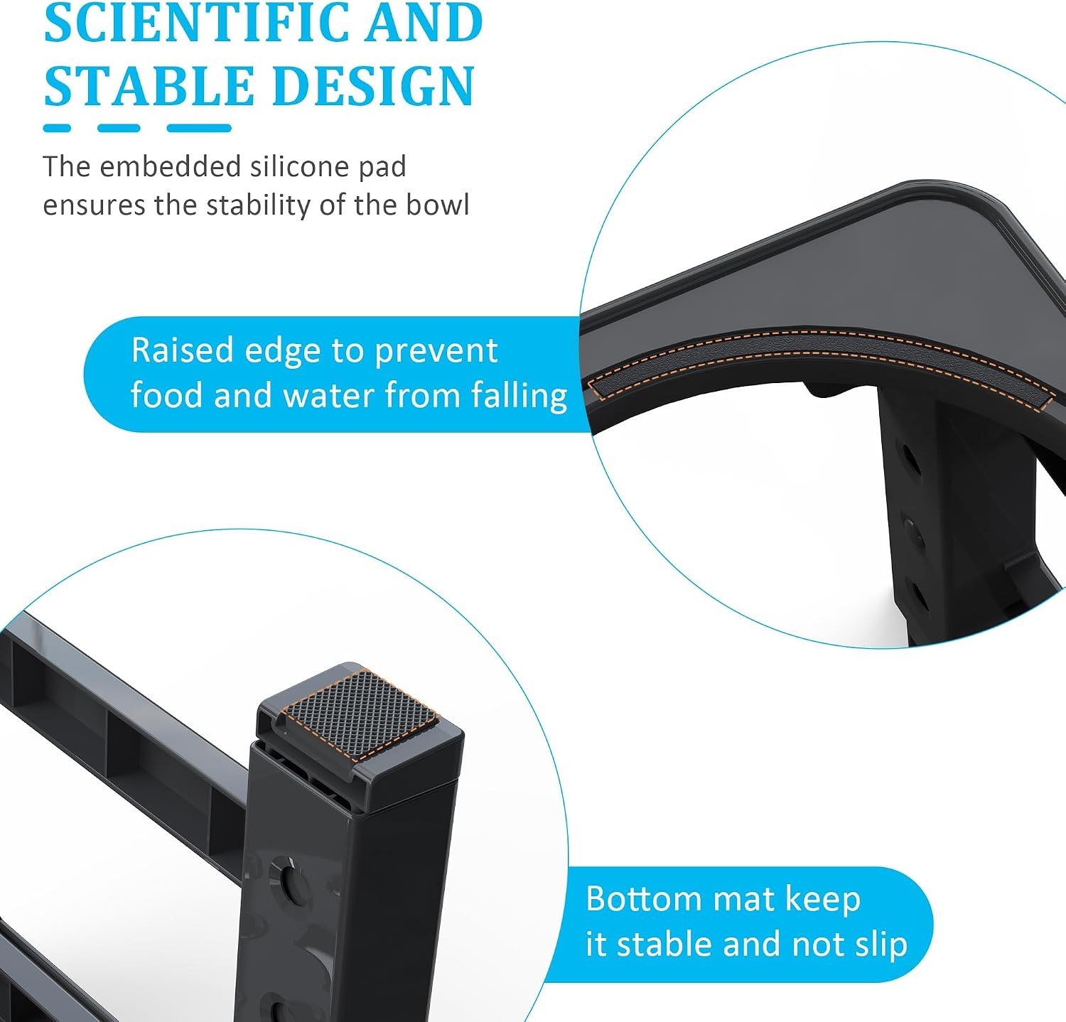 Thumbnail 5 de IOKHEIRA Dog Bowls Stand 4-height adjustable