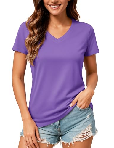 Detalle de TACVASEN camisetas de algodón cuello pico M