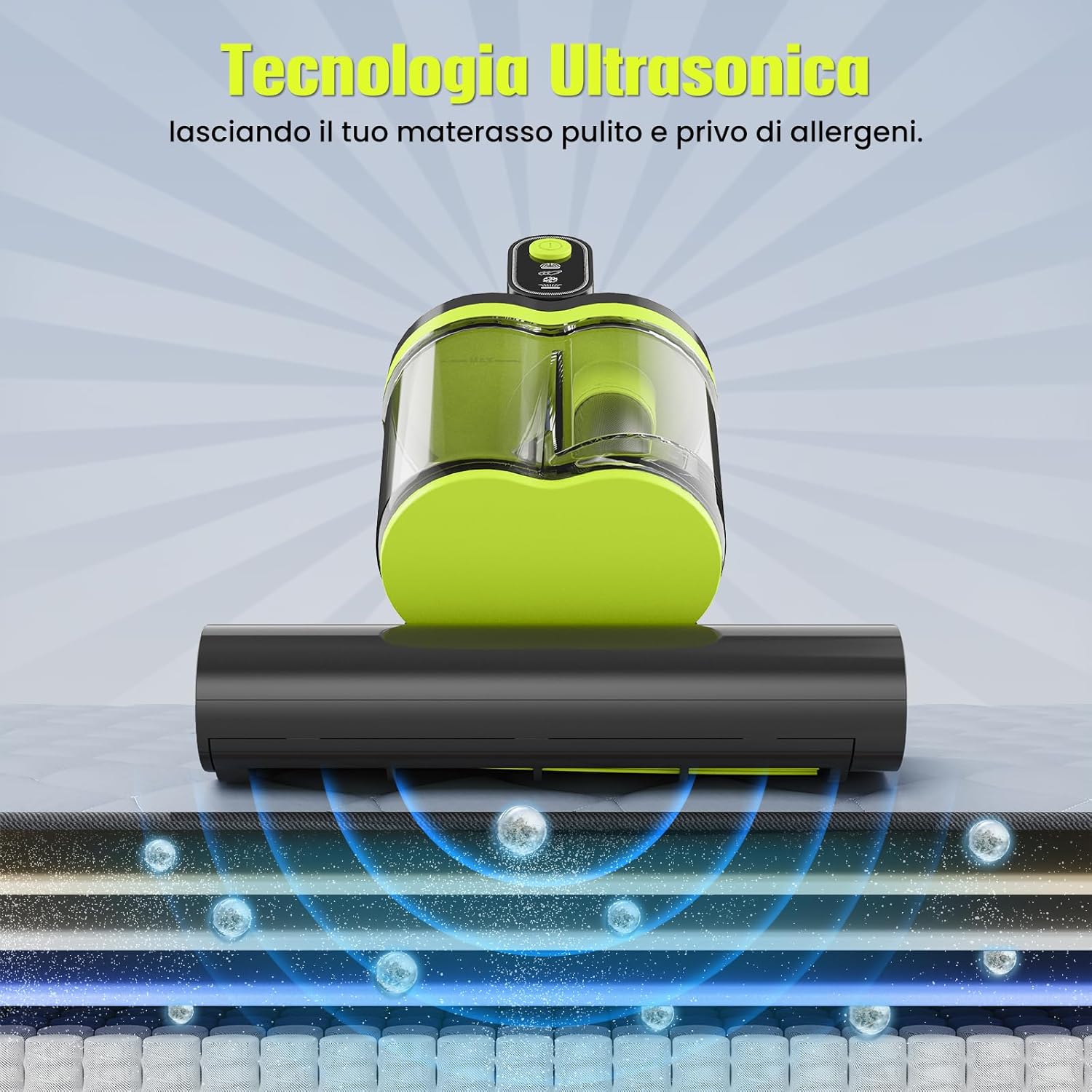 Thumbnail 4 de HYCHIKA Battimaterasso: aspirapolvere per materassi con UV-C, ultrasuoni e aria calda 60°C