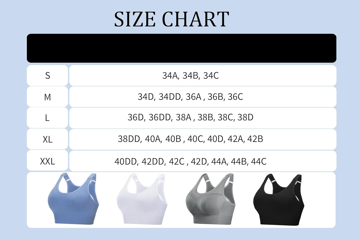 Thumbnail 5 de Litherday Brassière Sport Femme sans armature à coussinets amovibles (S-XXL)