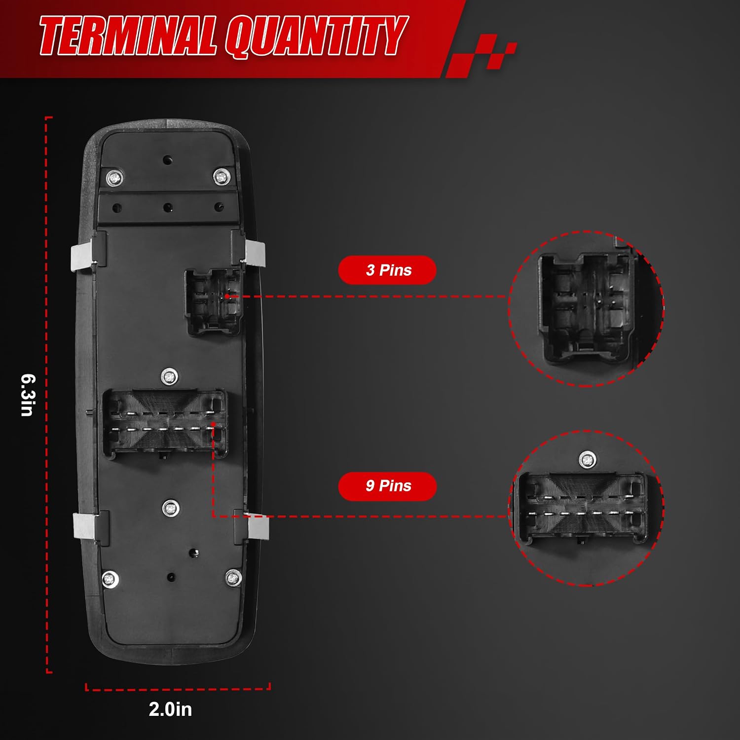 Detalle de Nikimotorsport Driver-Side Power Window Switch