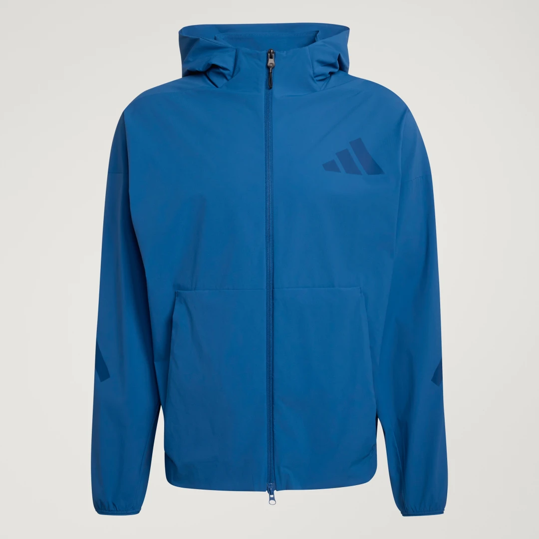 Detalle de Sudadera de Tejido Técnico Adidas Z.N.E. (Azul) para uso diario y entrenamiento