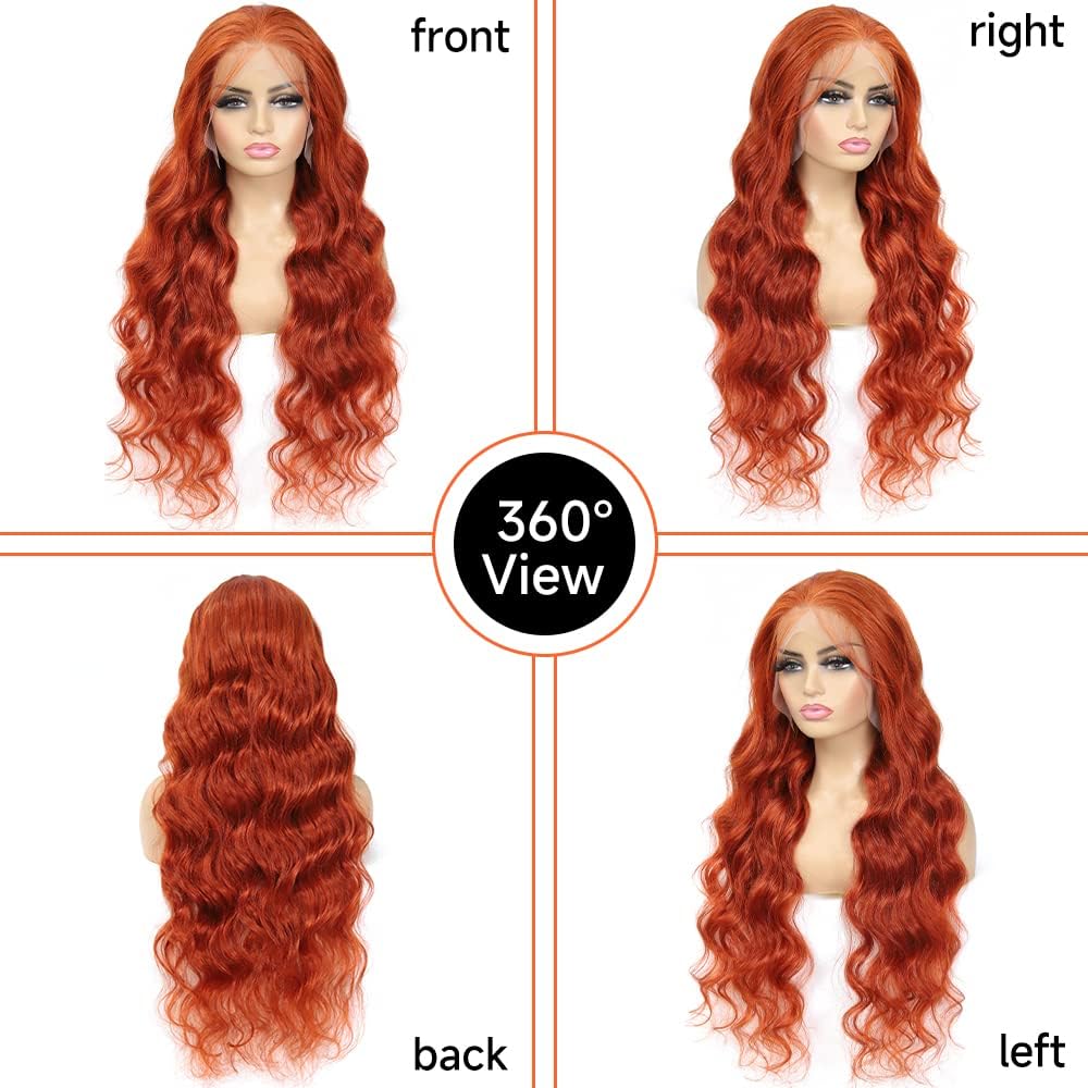 Thumbnail 4 de QZOQZO Ginger Lace Front Wigs: 13x4 HD Lace, Body Wave, 30 inch, Glueless, Pre-Plucked