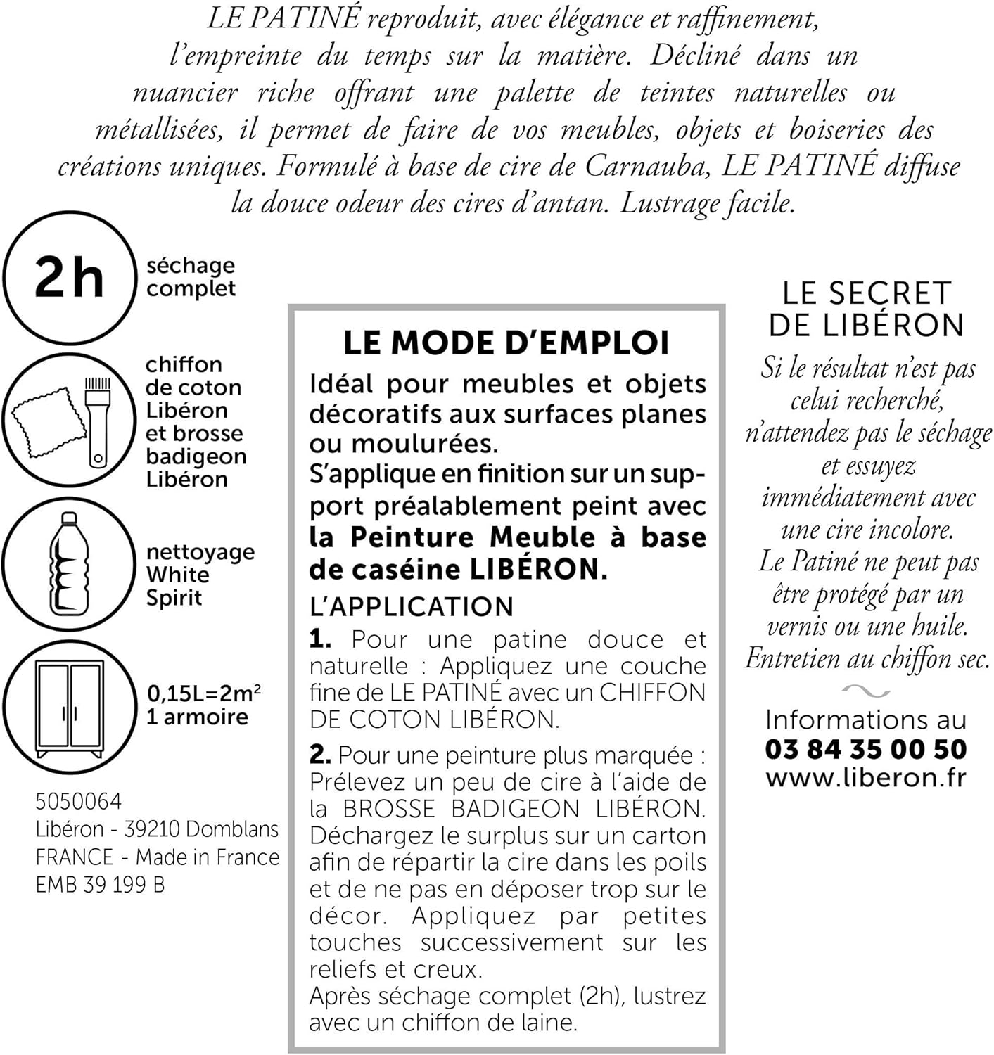 Thumbnail 1 de Libéron Peinture décorative Le patiné Terre 150ML – Finition patinée élégante pour vos meubles