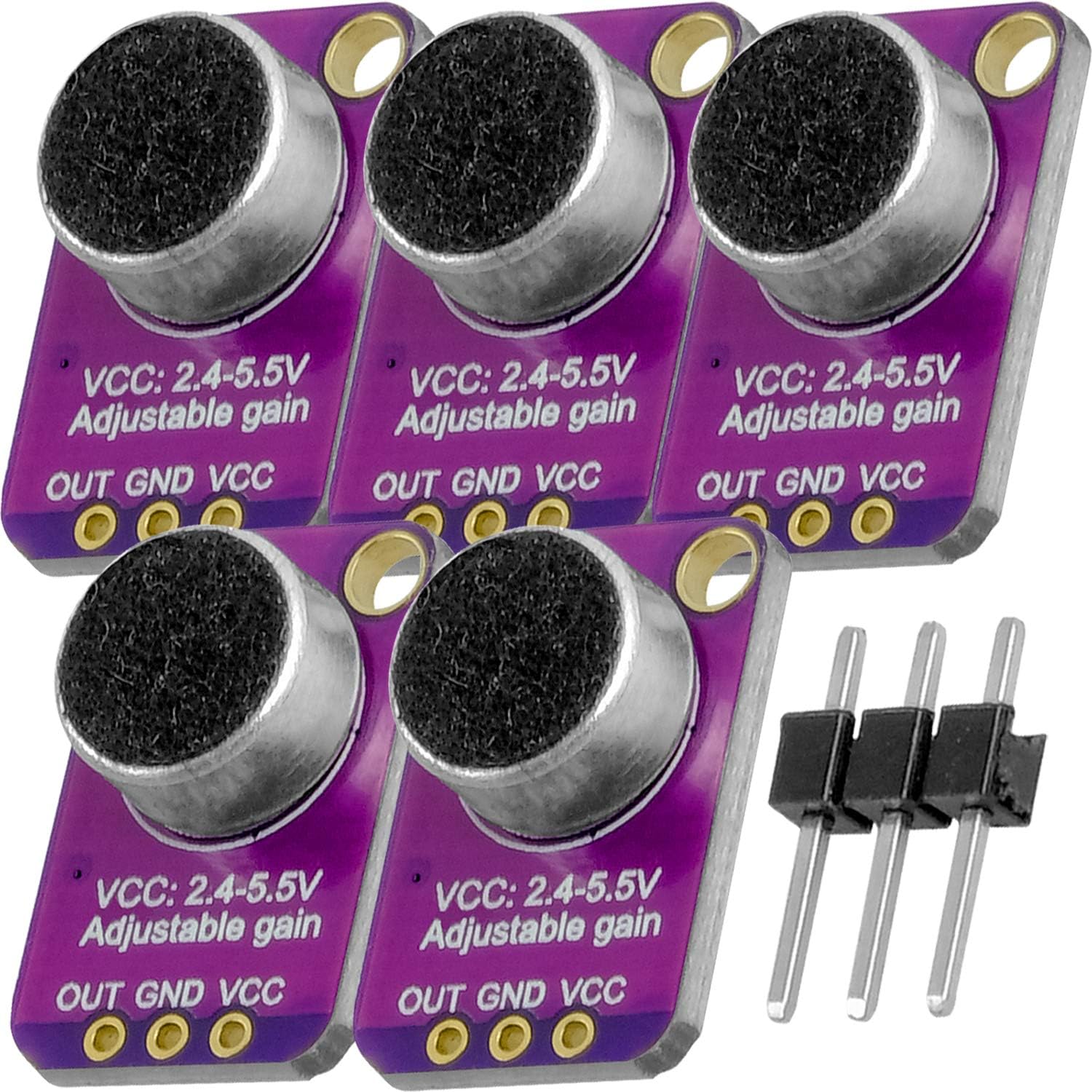 Thumbnail 6 de AZDelivery 3x GY‑MAX4466 : amplificateur pour microphones électret MAX4466 (Arduino & Raspberry Pi)