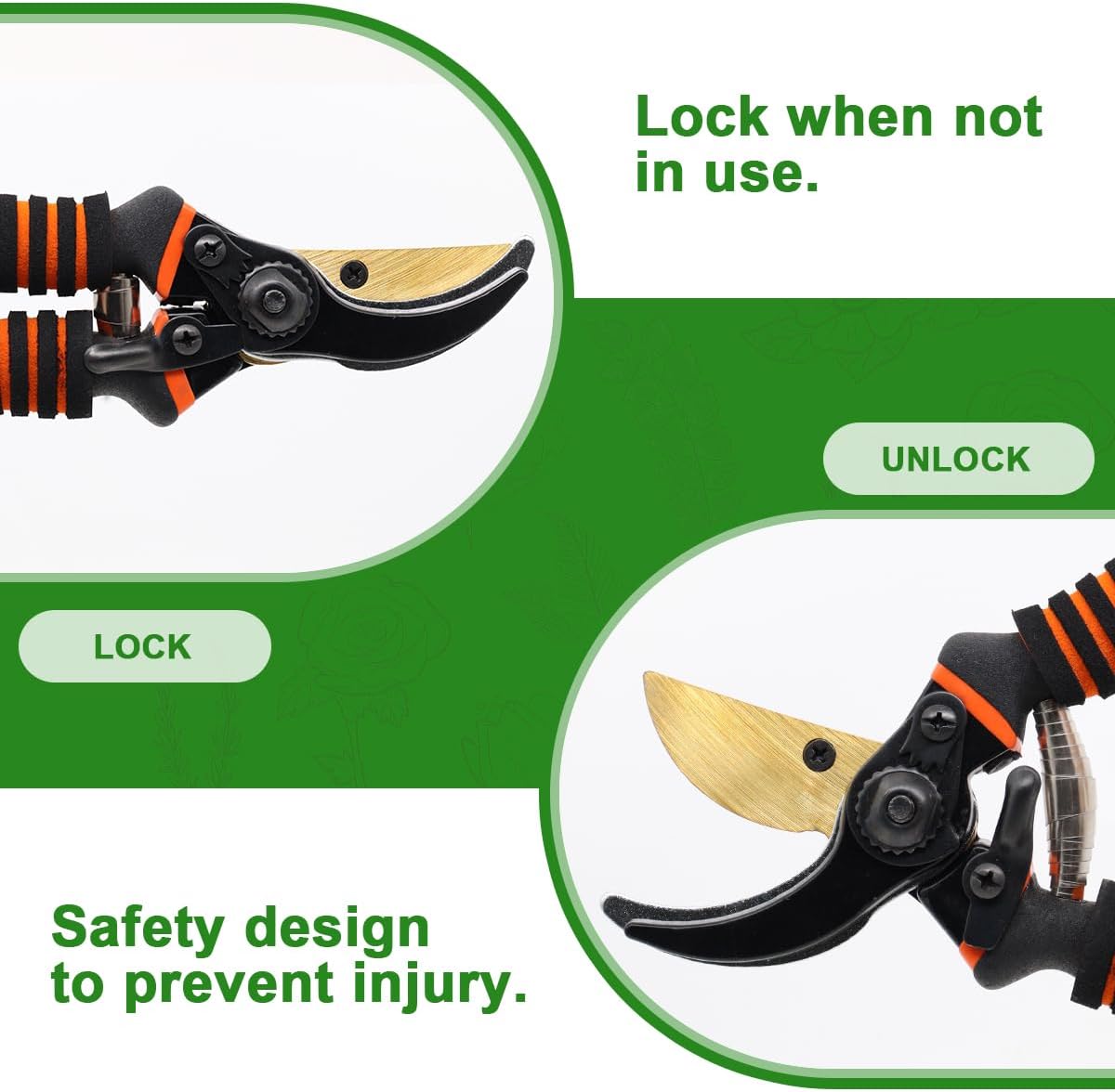 Thumbnail 1 de Garden Secateurs 2PCS bypass pruning shears