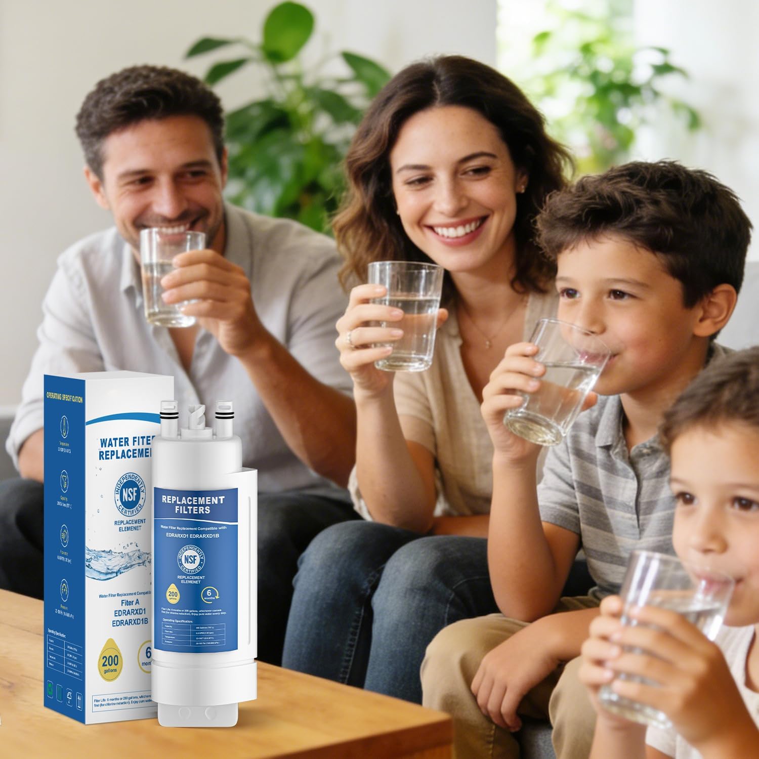 Thumbnail 6 de HongVrisly EDRARXD1 Replacement Water Filter, 2-Pack with Twist-Lock Design