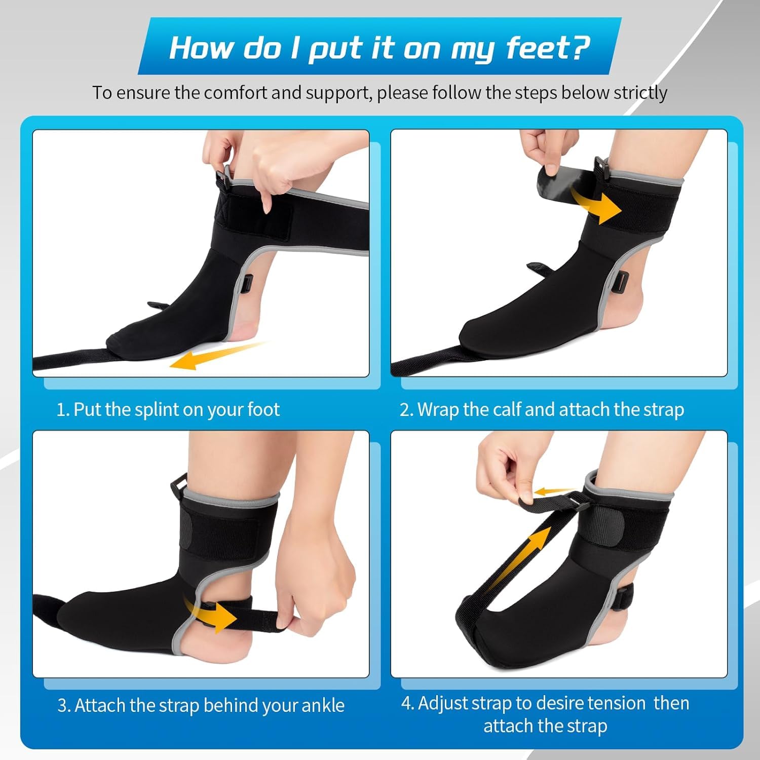 Detalle de Plantar Fasciitis Night Splint Sock, Large