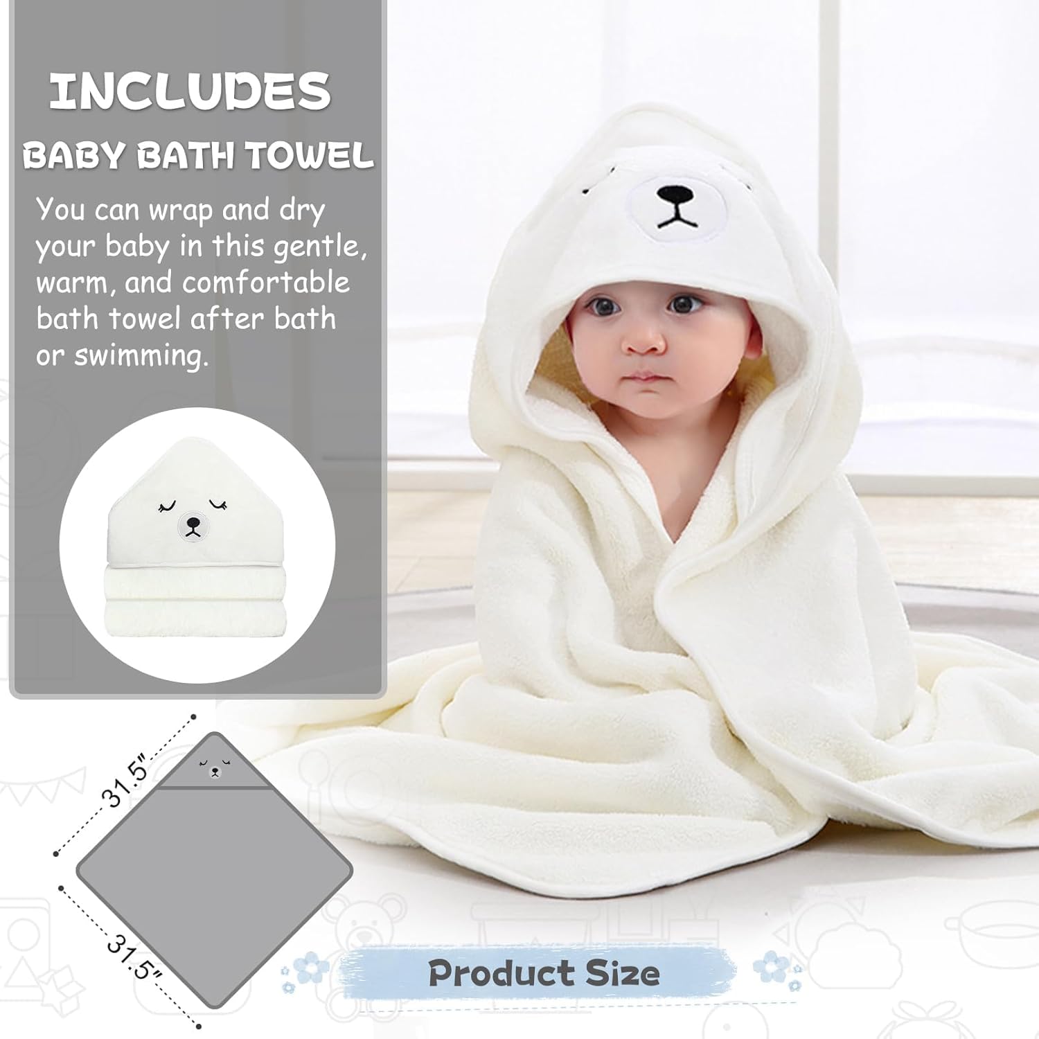 Thumbnail 5 de MoreFeel Collapsible Baby Bathtub with Thermometer