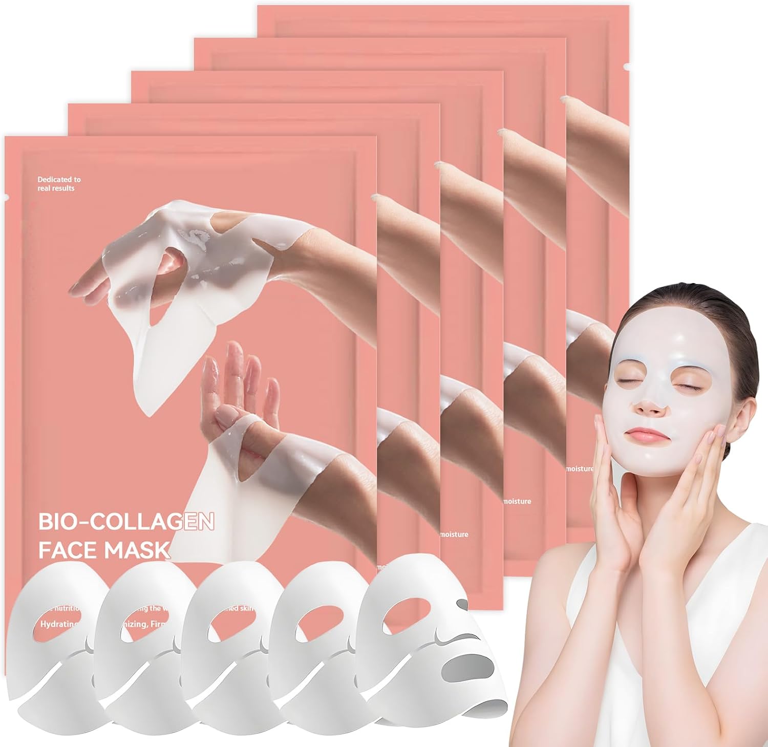 Detalle de Collagen Mask 5 pezzi Maschera collagene viso