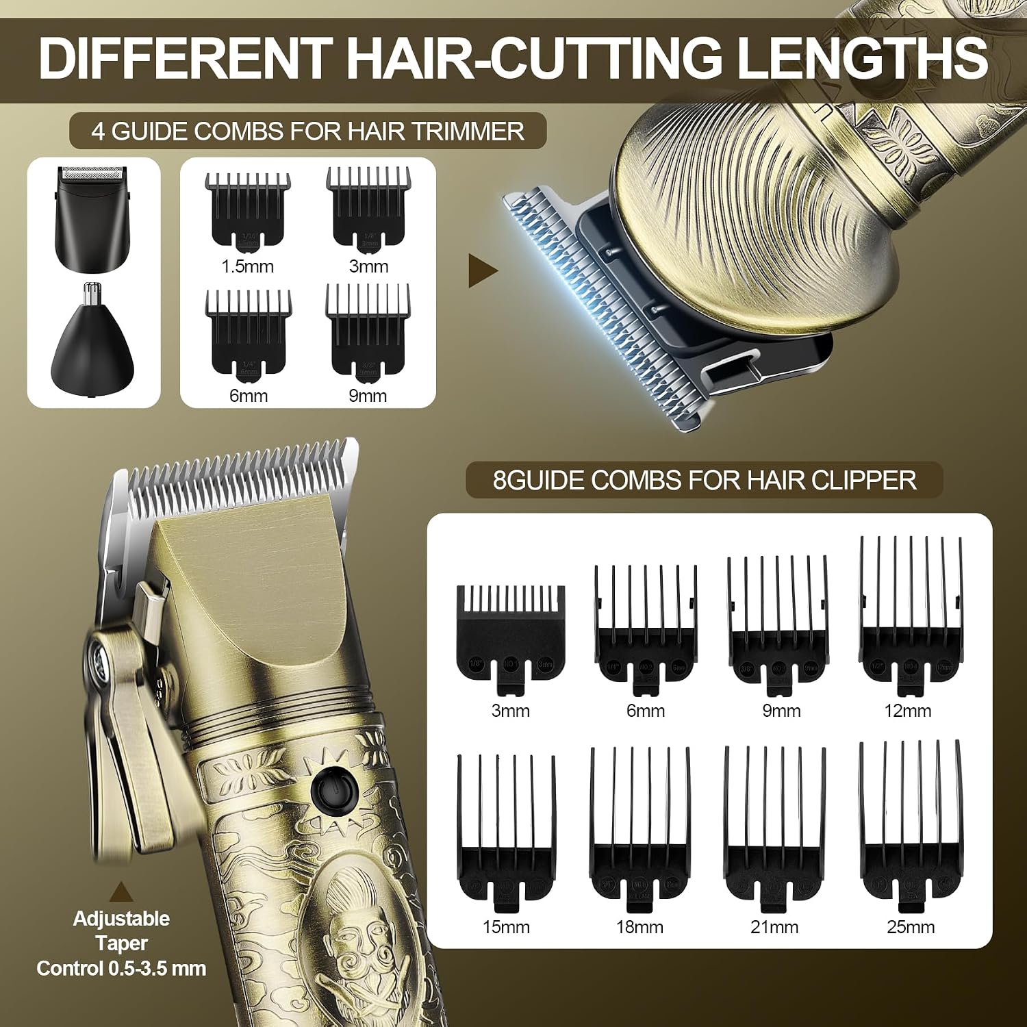 Detalle 2 de Suttik Professional Hair Clippers 3 in 1