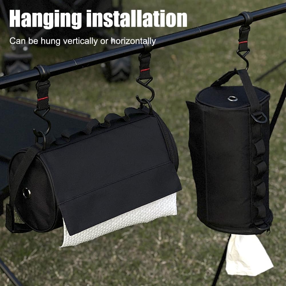 Detalle de Camping Toilet Paper Holder: Waterproof, Foldable Hanging Roll Storage for Home, Car, Tent and Office