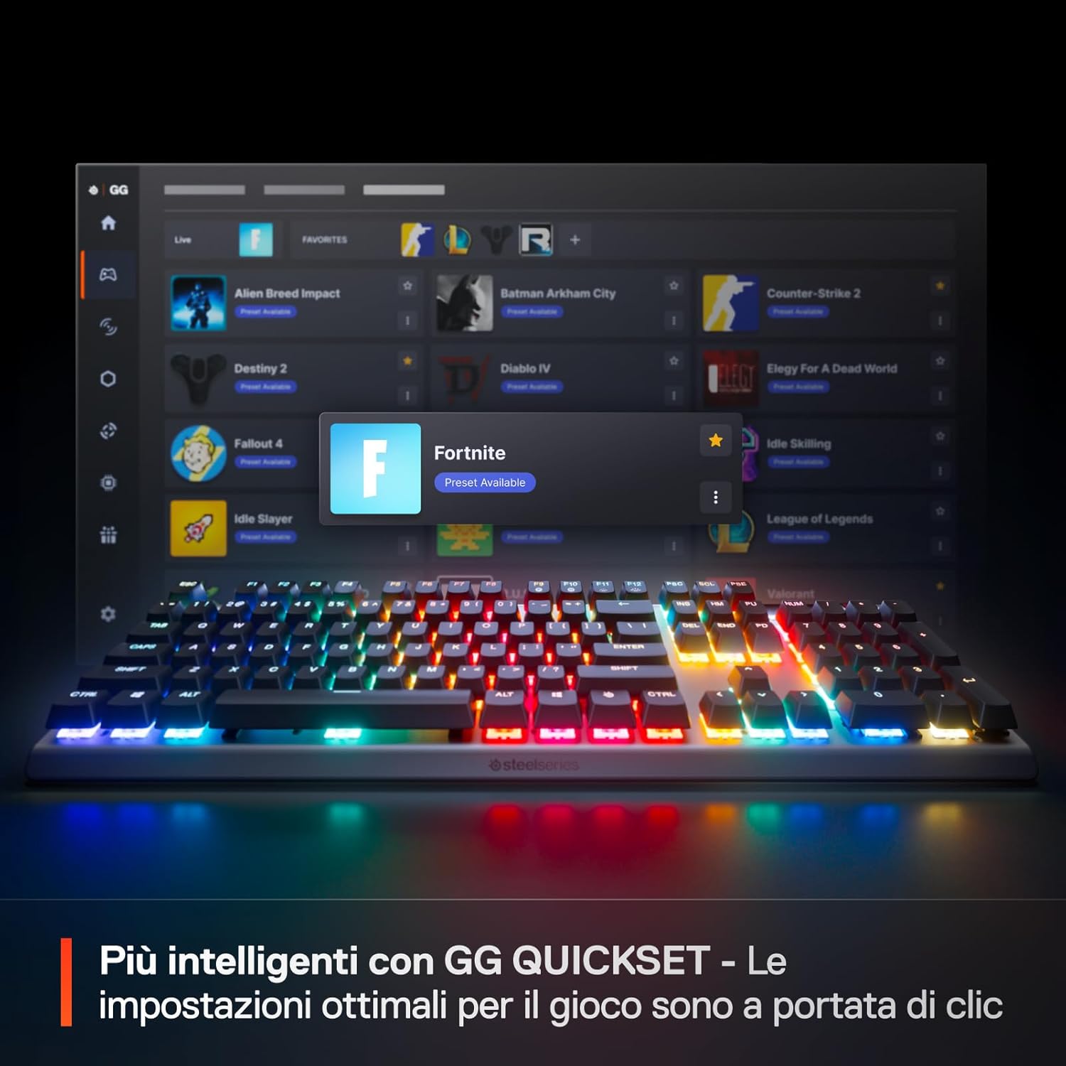 Thumbnail 4 de SteelSeries Apex Pro Gen 3 tastiera meccanica gaming con switch HyperMagnetic OmniPoint 3.0, OLED e USB‑C (UK QWERTY)