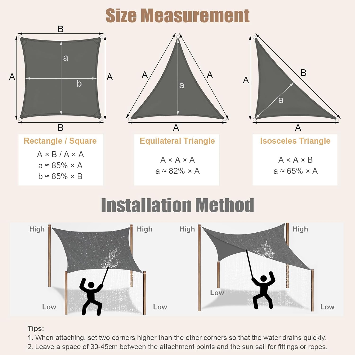 Thumbnail 7 de WOLTU Toldo Vela Sombra Impermeable 🏖️ para Jardín y Patio