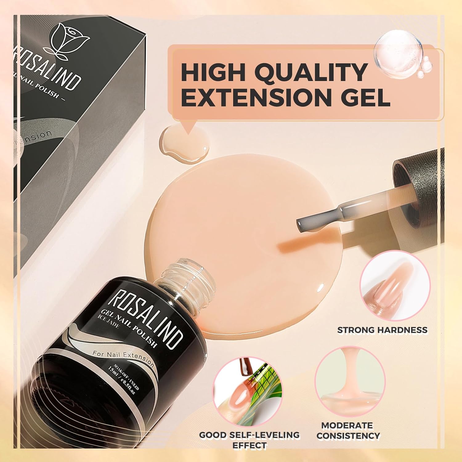 Thumbnail 2 de ROSALIND Builder Nude Gel 7-in-1 Hard Gel, 15 ml, Self-Leveling