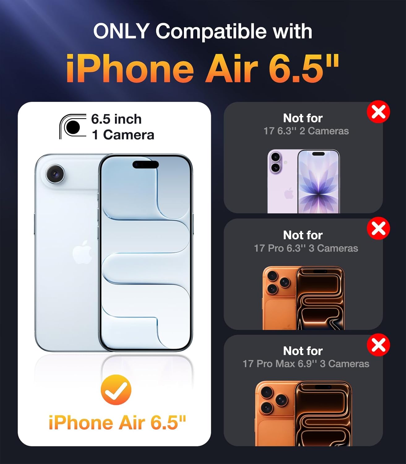 Thumbnail 6 de Diaclara Magnetic for iPhone Air Case 6.5-Inch: Full-Body Protection with Built-In Screen Protector