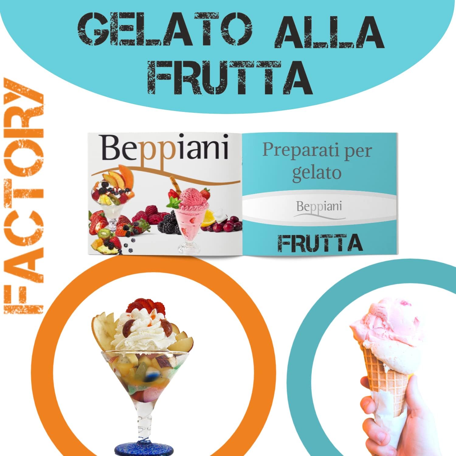 Thumbnail 2 de Beppiani Factory Preparato per gelato alla frutta: circa 25 porzioni, con o senza gelatiera