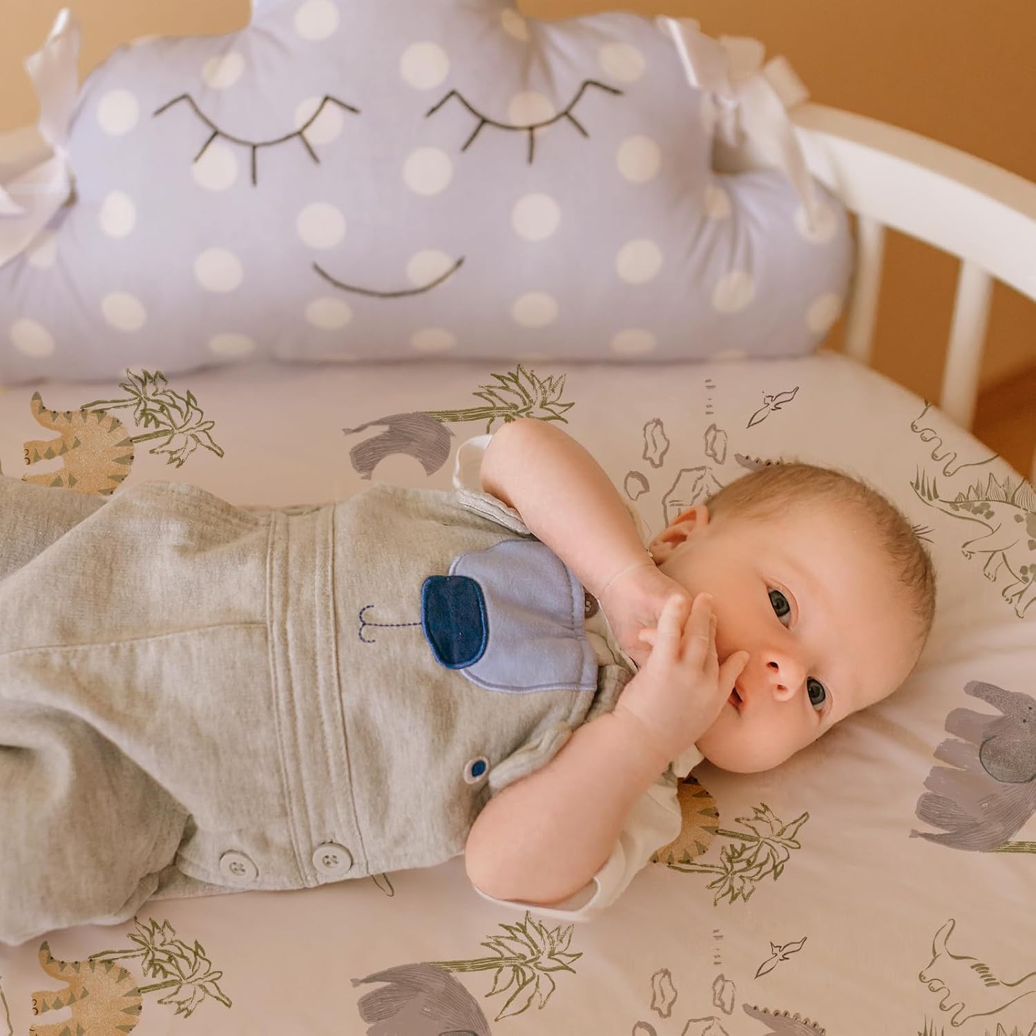 Thumbnail 6 de GLLQUEN BABY 2 Pack Moses Basket Fitted Sheets (Dinosaur Explorer) – 81 x 41 cm