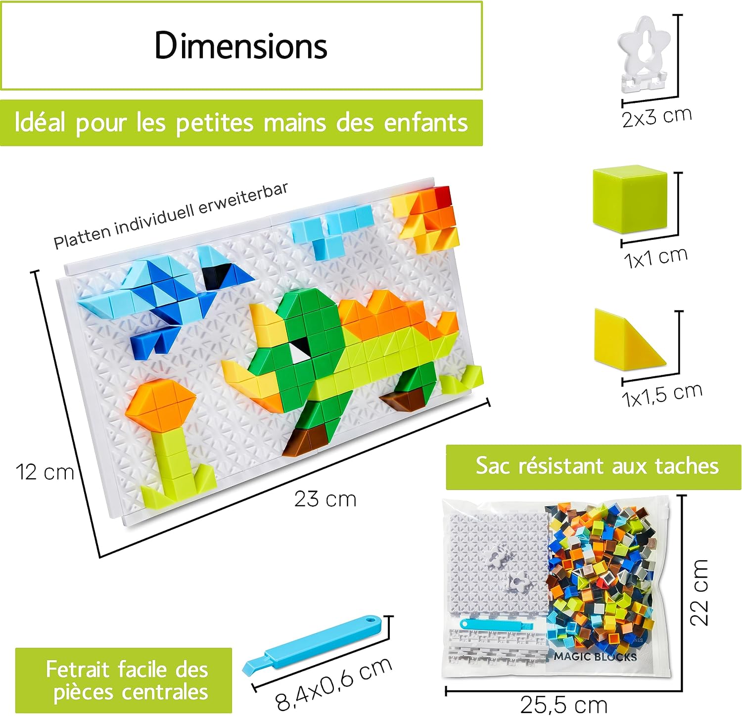 Thumbnail 2 de CUBIDI Jeu de mosaïque dinosaures