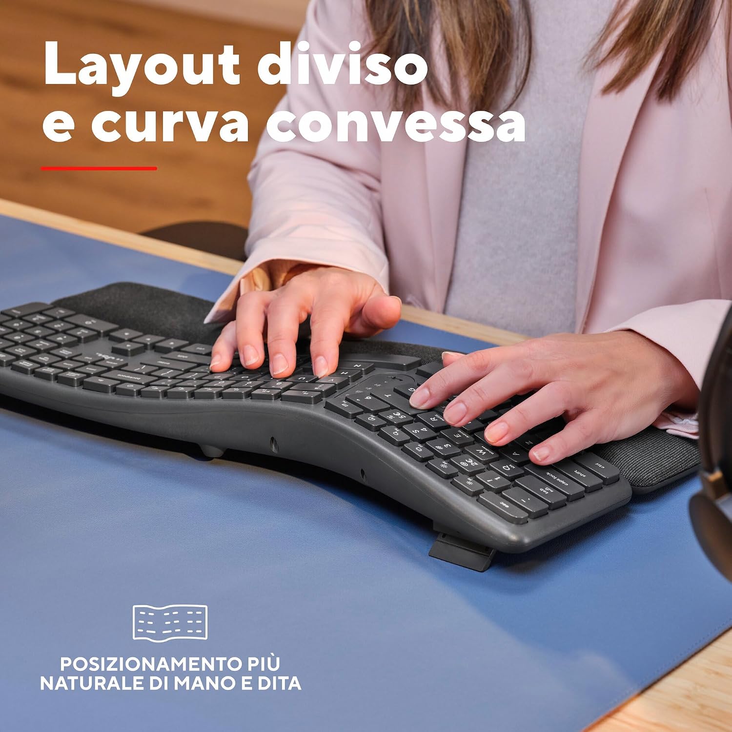 Thumbnail 2 de Trust Arvia Tastiera Ergonomica Wireless
