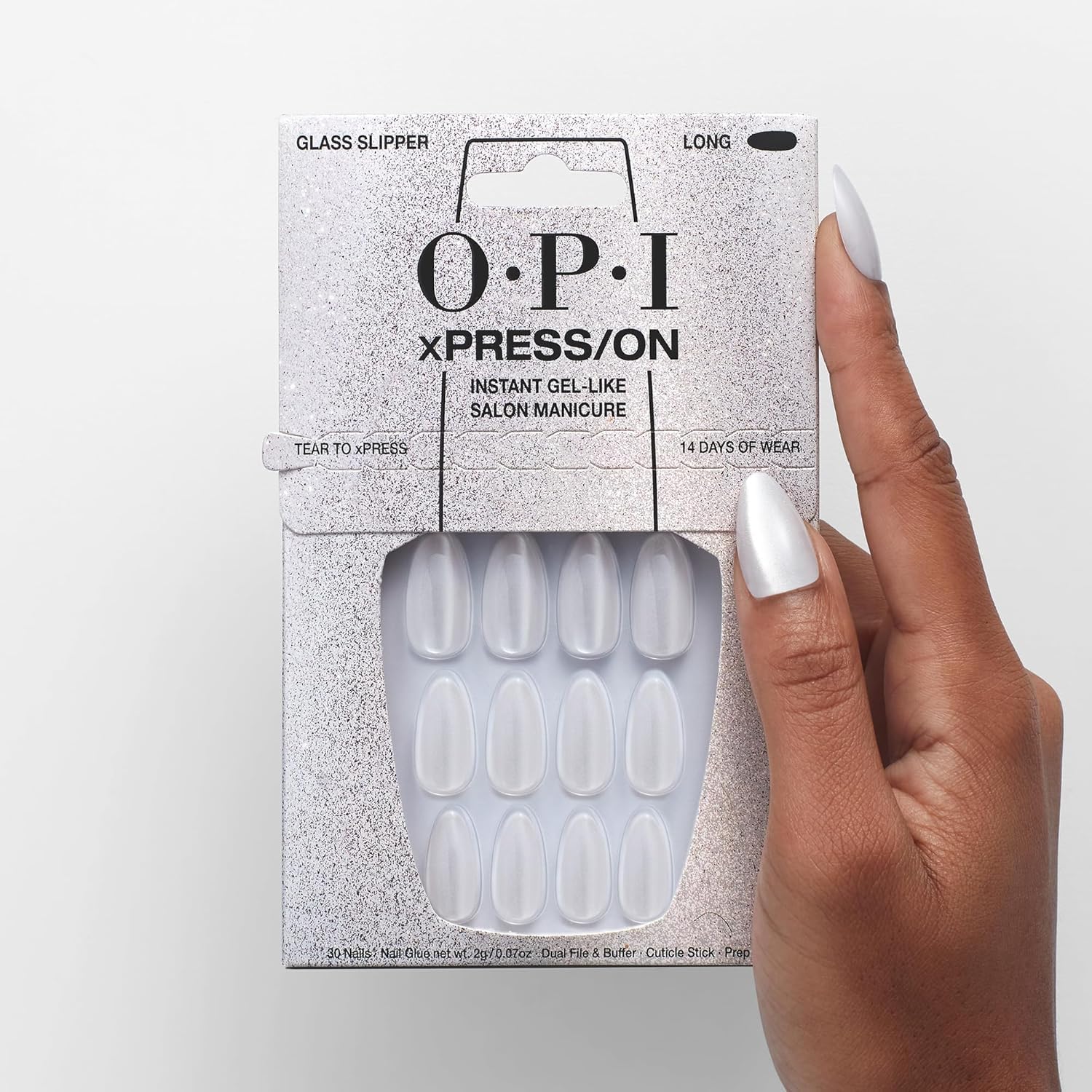 Thumbnail 4 de OPI xPRESS/ON Press On Nails (Glitter & Shimmery) – Long & Short, Round & Oval, with Glue – 30 pcs