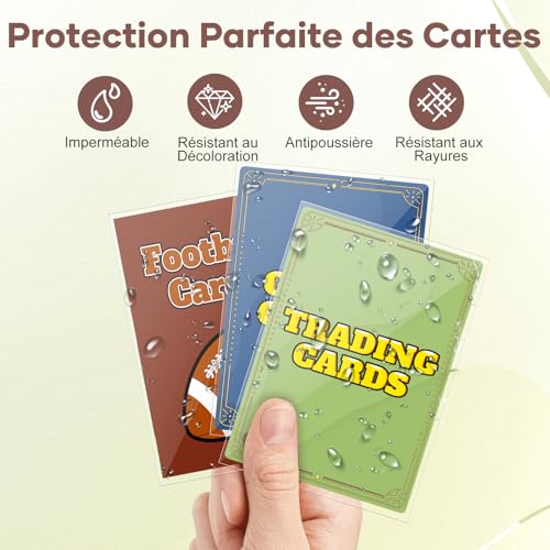 Detalle de Mlikero 1000 Sleeves Carte Souple – Protège-cartes 66 × 91 mm, polypropylène sans PVC