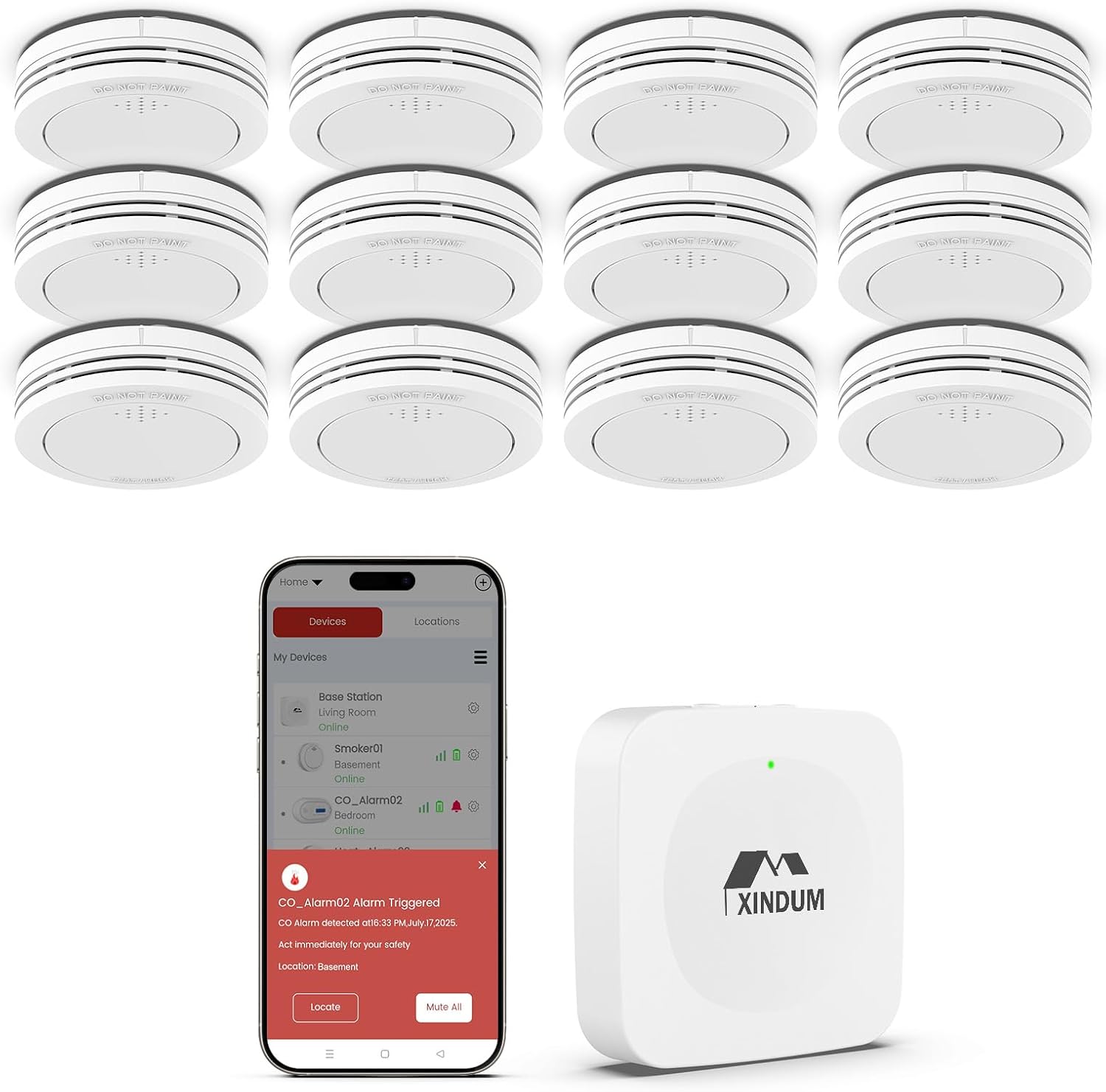 Detalle de WLAN Rauchmelder 10 Jahre, 12er Set