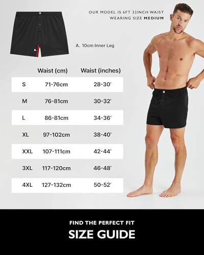 Thumbnail 5 de Giovici Mens Boxers Loose Fit – Super Soft Cotton, Button Fly, 3/6 Pack