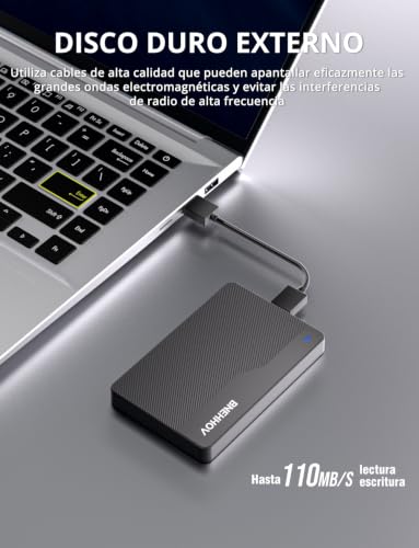 Detalle de Disco Duro Externo Portátil Ultra Delgado 500GB USB 3.0 HDD de BNEHHOV