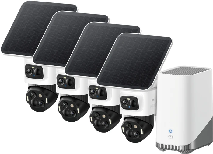 Thumbnail 12 de eufyCam S4 4er-Pack + HomeBase 3 – Solarüberwachung für Garten und Vorgarten